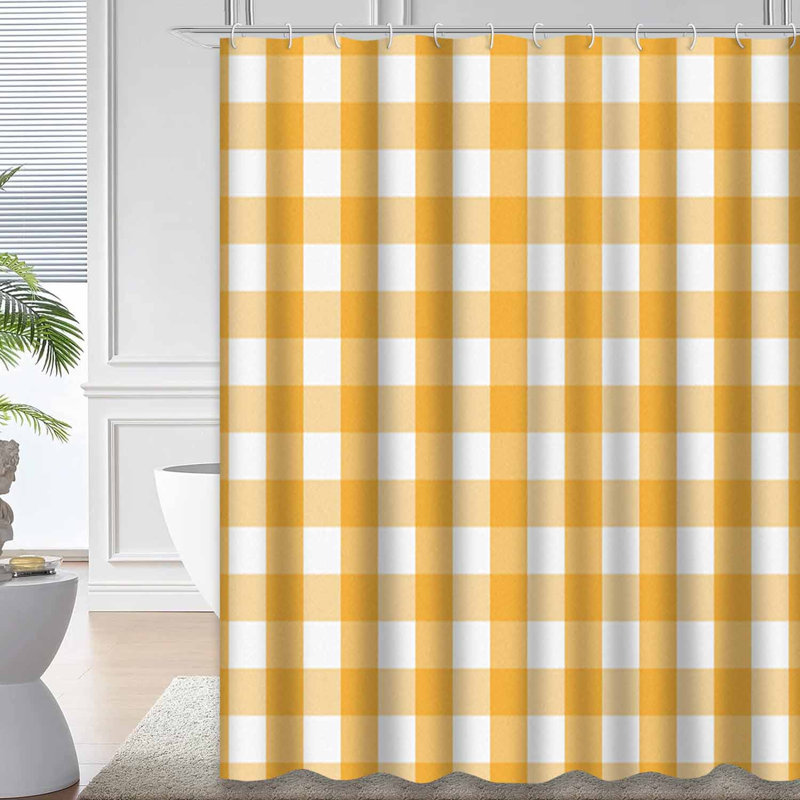 Rideau de douche Plaid, L 72 po x l 78 po