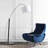 Lyra 84 " Chrome Task Floor Lamp