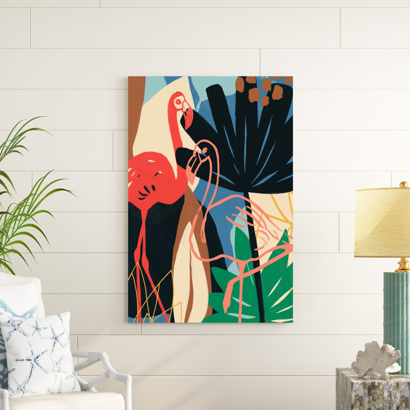 Funky Flamingo I, H 48 po x l 32 po x P 1,25 po