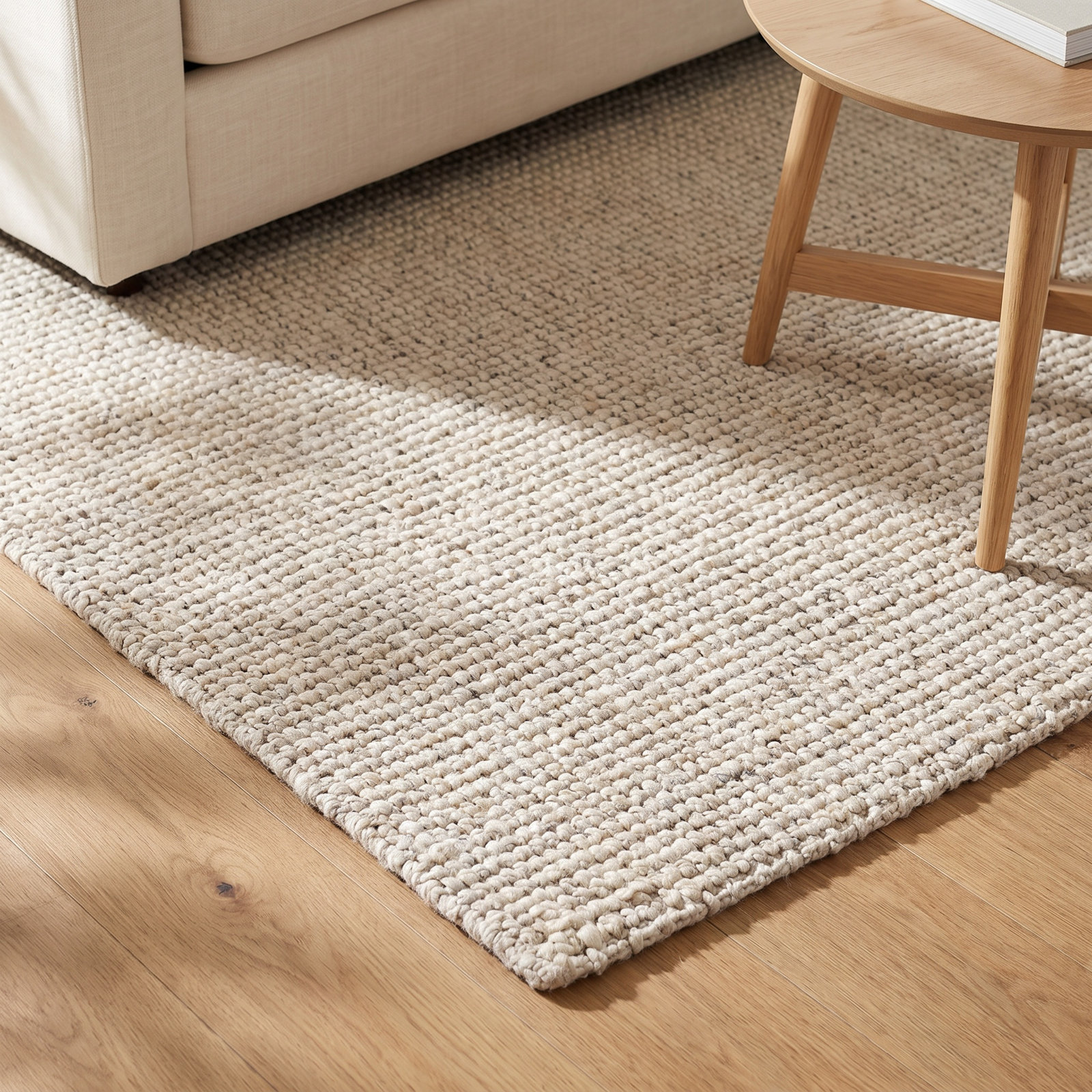 Hero Ivory Hand-Woven Flatweave Rug, Rectangle 8' x 10'