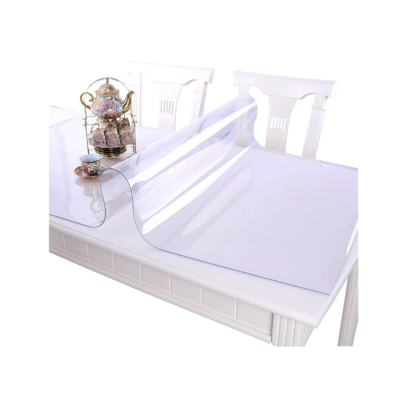 Table Protector Clear Plastic Waterproof Table Cover, Heavy Duty Wipe Clean Transparent Mat(90cm x 180cm)