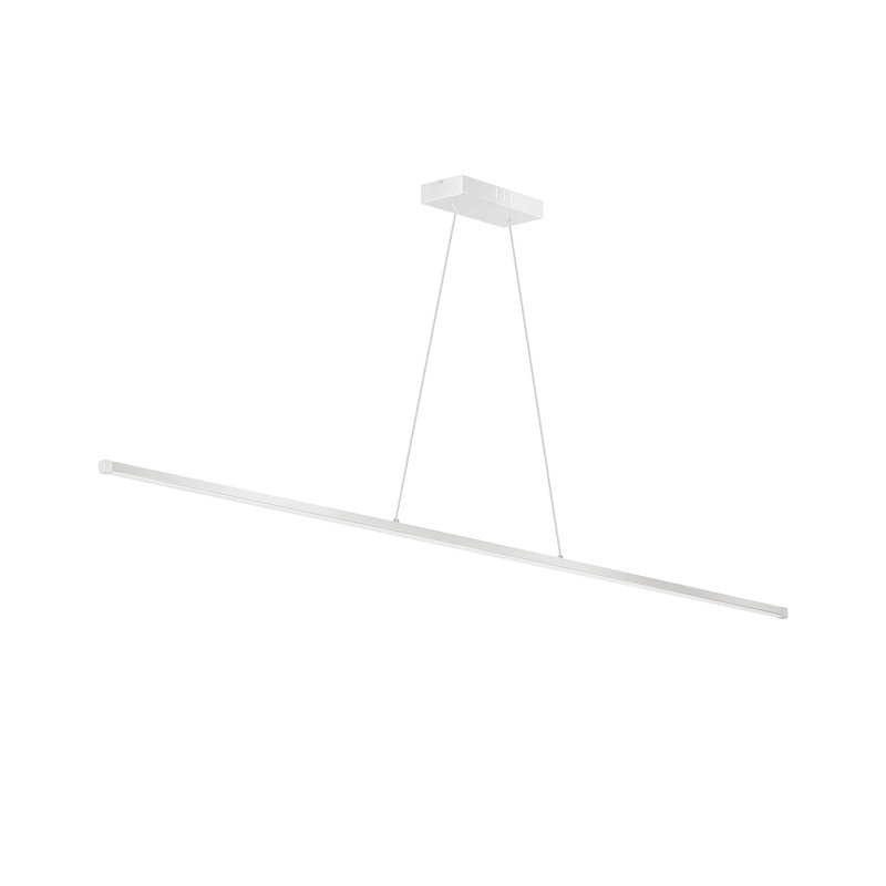 Luminaire suspendu linéaire à 1 lumière pour îlot de cuisine Bryanne, H 0,75 po x l 48 po x P 0,5 po, Blanc mat