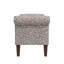 Coffret de rangement classique - Structure, tissu fleuri, compartiments spacieux, assise rembourrée ferme
