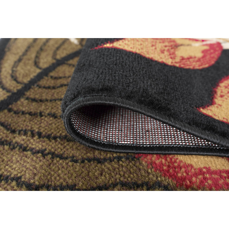 Beauford Floral Indoor Rug, Round 5'3"