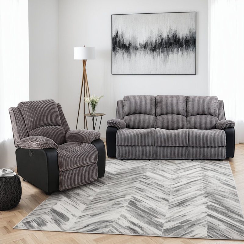 Electric Reclining Living Room Sets, Grey