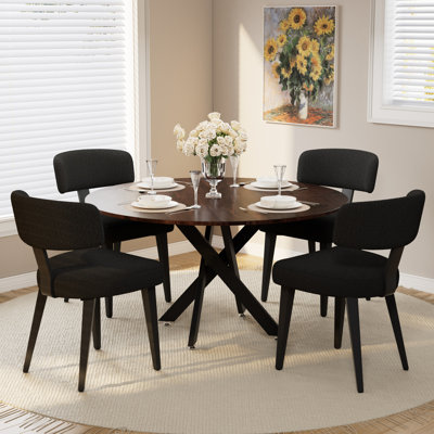 Modern Kitchen Table Set, Mdf Dining Table With Dining Chairs