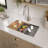 Premium Stainless Steel Undermount Workstation Kitchen Sink with Integrated Ledge and Comprehensive Accessories for Efficient Meal Preparation