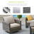 Nazime 4 - Person Outdoor Seating Group with Fire Pit and Rocking & Swivel Chairs with Cushions-1712783237