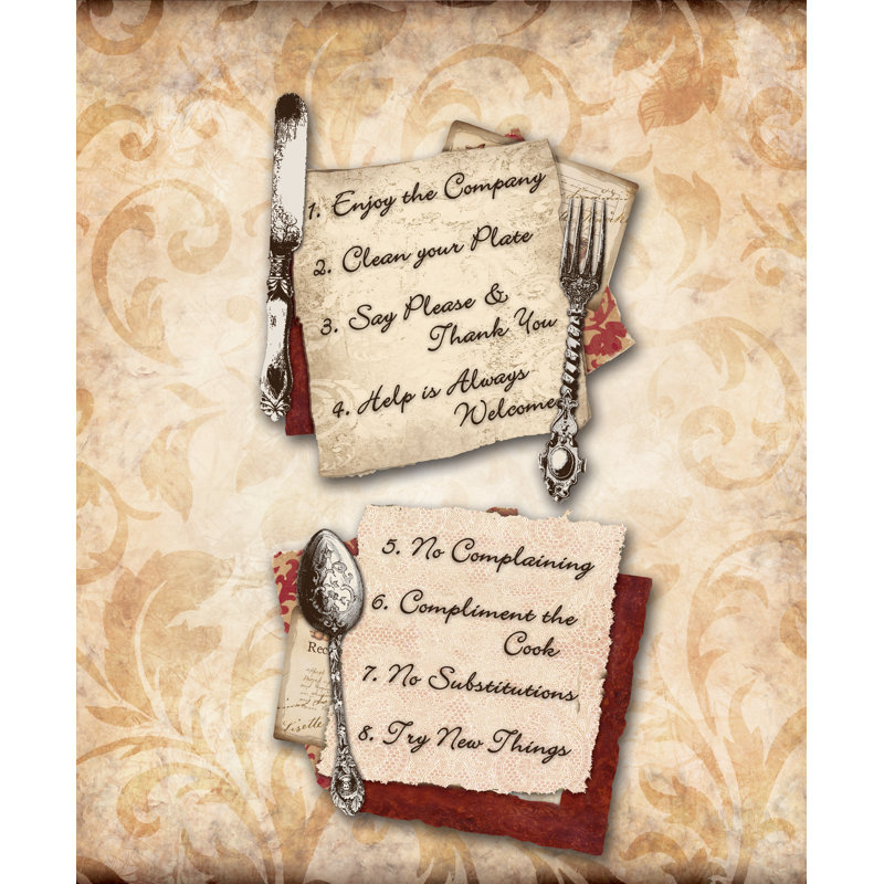 Kitchen Rules Collage - Painting Print, 91 cm H x 61 cm W, Wrapped Canvas