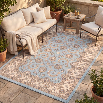 Tapis Biotite traditionnel à motif floral intégral bleu ivoire orange gris, antidérapant à poils courts, pour intérieur et extérieur, adapté aux animaux de compagnie, salon, chambre, salle à manger, entrée, couloir, bureau, lavable