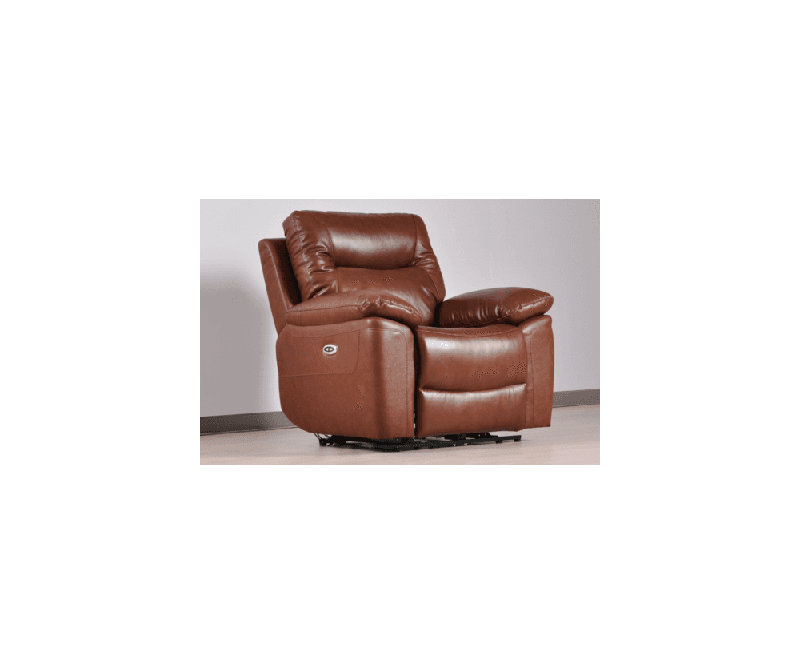Celarian Genuine Leather Electric Power Recliner Armchair, Tan