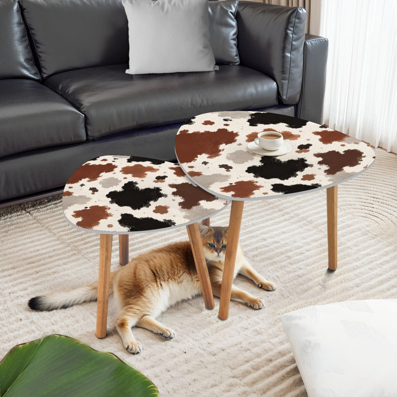 Ensemble de 2 tables basses gigognes Triangle