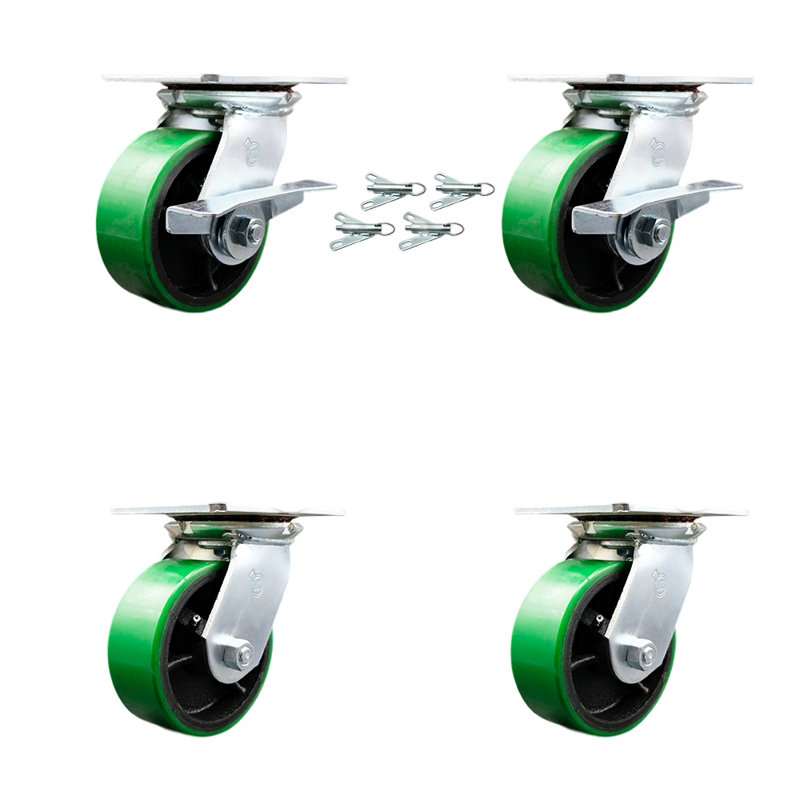 Ensemble de 4 roulettes en poly 4 pièces