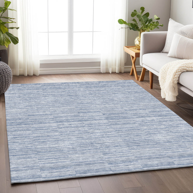 Tapis de qualité supérieure lavable à la machine Prisco Sky, Rectangulaire 3 pi x 5 pi