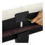 Grand lit plateforme tapissier blanc Boucle