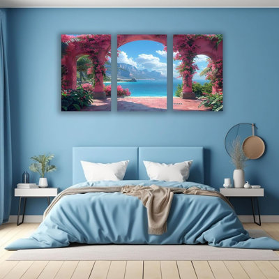 Ensemble de 3 reproductions d'art sur toile 16 x 24 pouces Industrial Gear