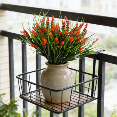 20 paquets de plantes artificielles, de fausses fleurs de lavande d'extérieur, de plantes de verdure en plastique résistantes aux rayons UV pour la maison