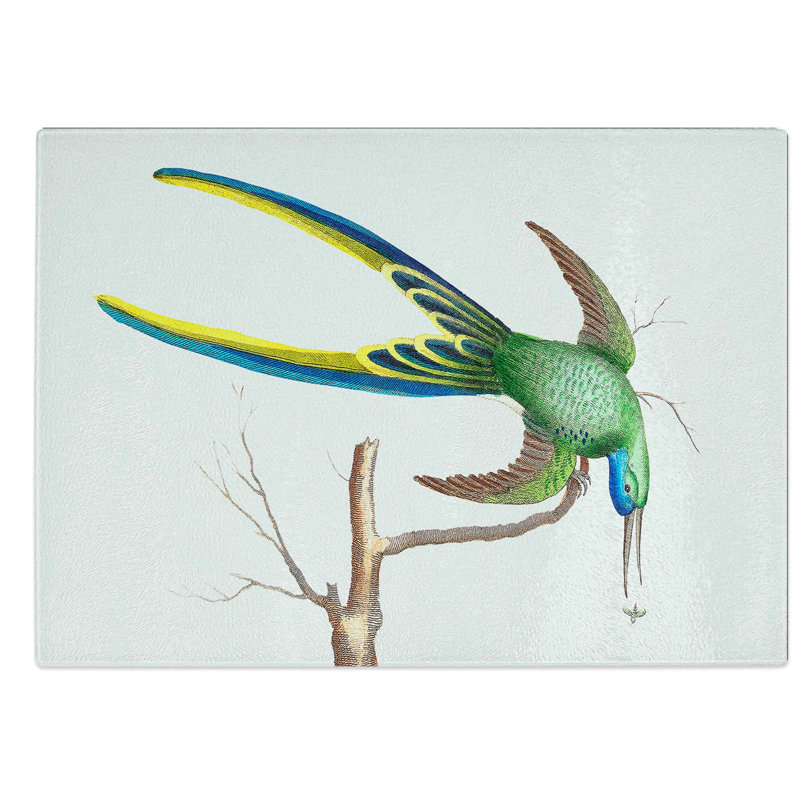 Glass Fork-Tailed Hummingbird by George Shaw Chopping Board, 39 cm W x 28.5 cm L