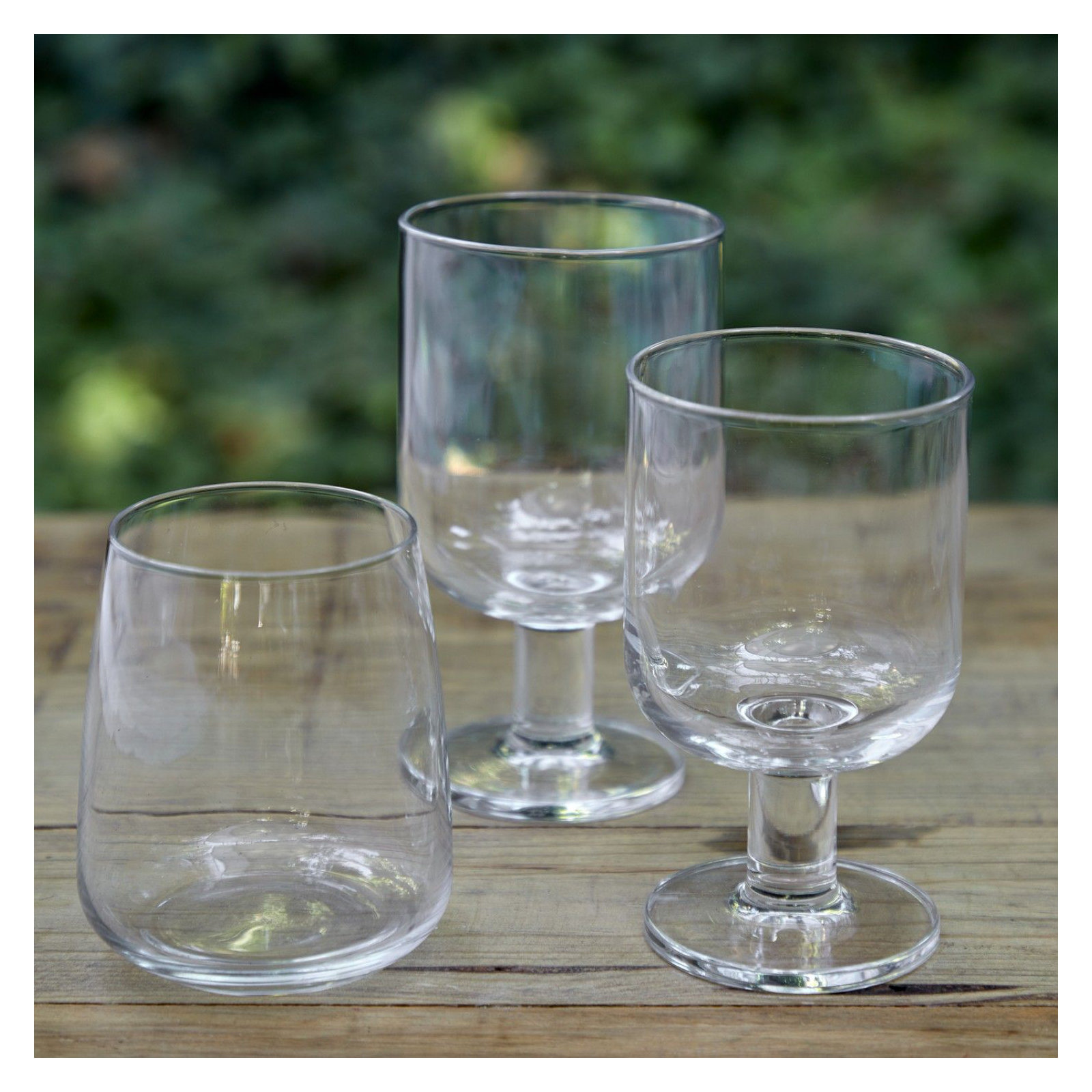 Vine Stemless Wine Glasses 8 oz, Clear, 8 Oz