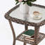 Table d'appoint carrée en rotin 23 x 20 x 20 po pour l'extérieur