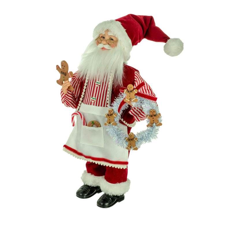 Boulanger debout rouge Mme Claus