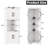 Chamlee  Farmhouse Tall Corner Cabinet, Shower Shelf/ Adjustable Shelves