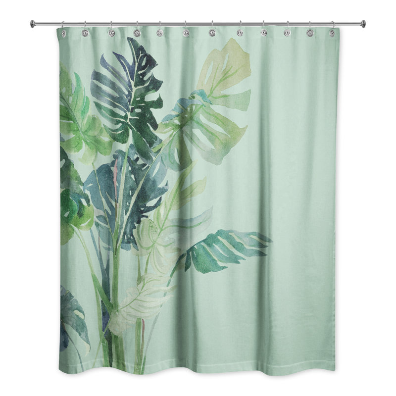 Rideau de douche simple Perine, Vert