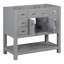 Meuble-lavabo de 36 po sans lavabo supérieur, armoire seulement, armoire de rangement moderne avec 2 portes à fermeture douce et 6 tiroirs-115301922