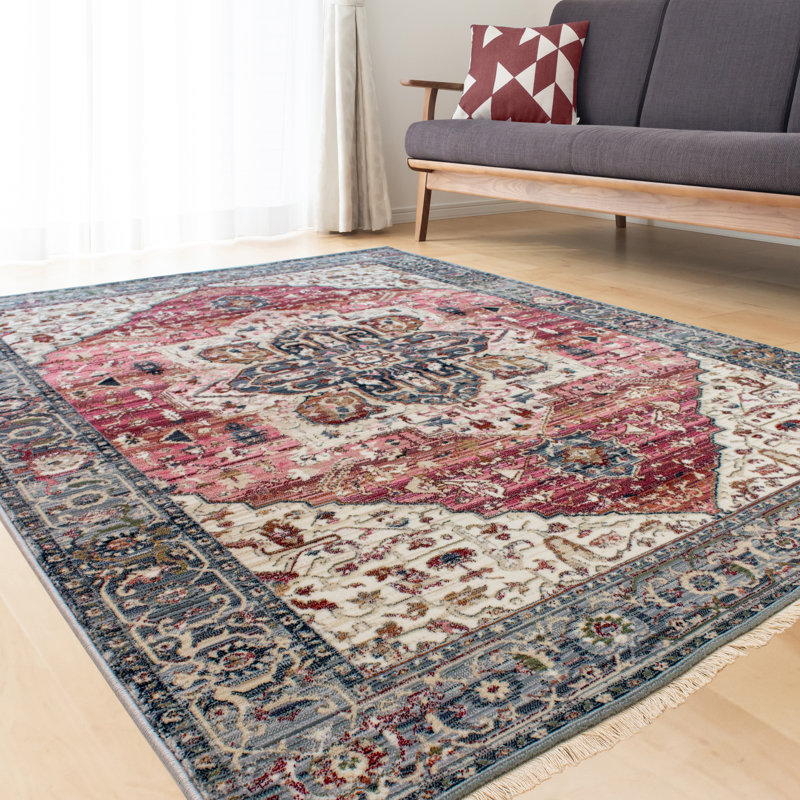 Tapis oriental rouille / crème Rojas, Rectangle 7 pi 10 po x 10 pi 2 po