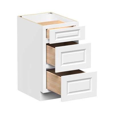 CASAINC H34.5" X D24" Kitchen Cabinet Floor Base Cabinet With 3 Drawers