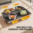 HOMCOM Electric Warming Tray with Adjustable Temperature, Cool-Touch Handles, and Non-Slip Feet for Parties and Gatherings