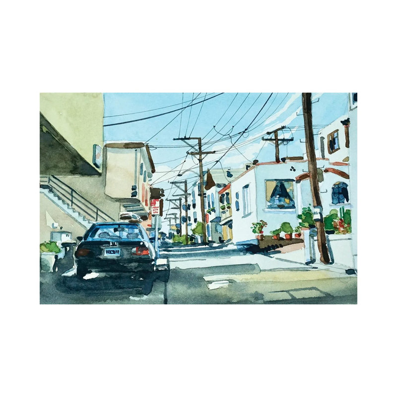 Manhattan Beach 30th Place by Luisa Millicent - Wrapped Canvas Painting, 30.48 cm H x 45.72 cm W