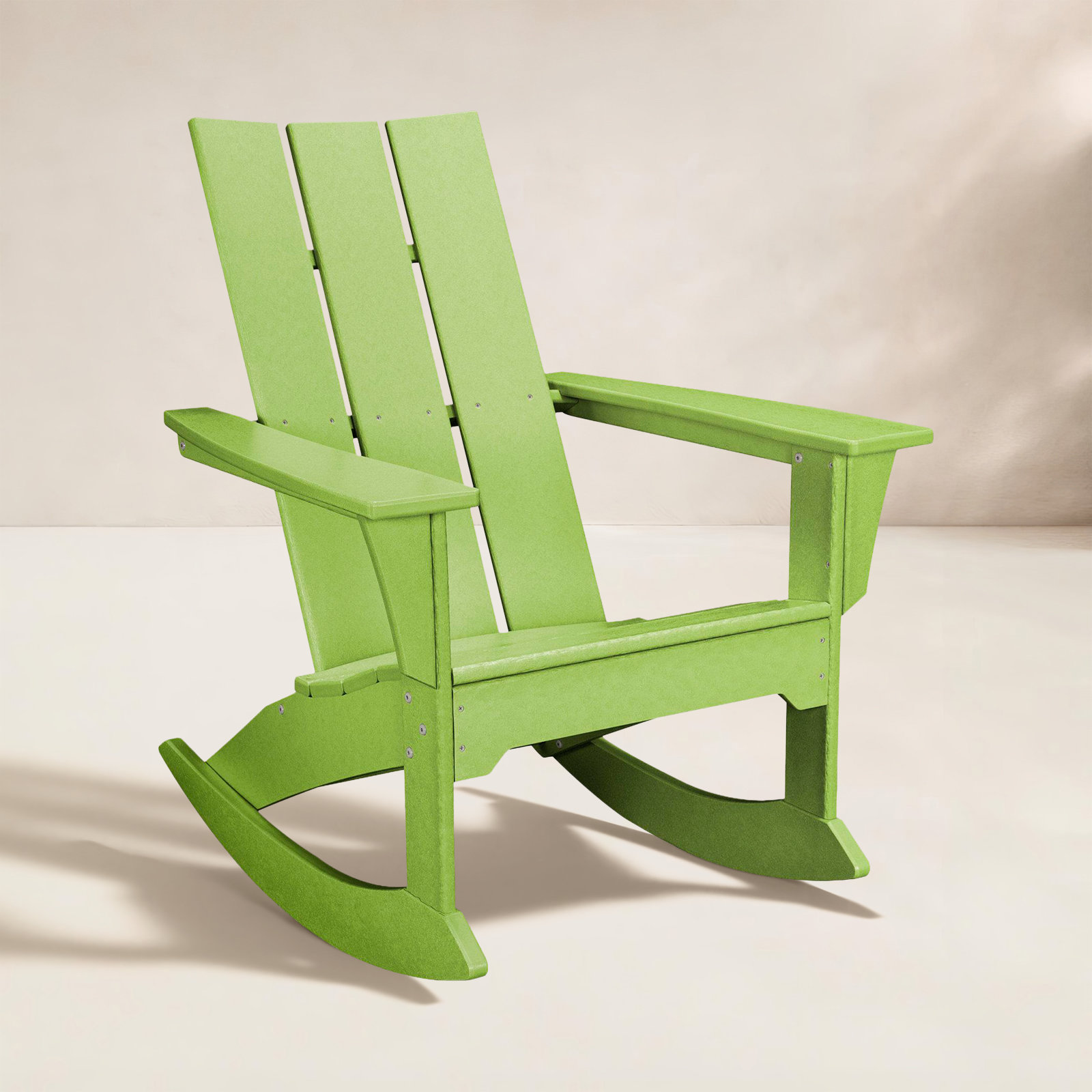 POLYWOOD® Modern Rocking Adirondack Chair, Lime