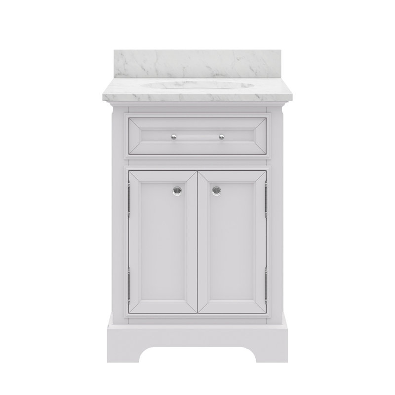 Derby 30'' W Single Vanity, White, 24"