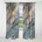 Beige Blue Marbled Artistry I - Abstract Curtain - Blackout Geometric Curtain - 1 Panels-351097690