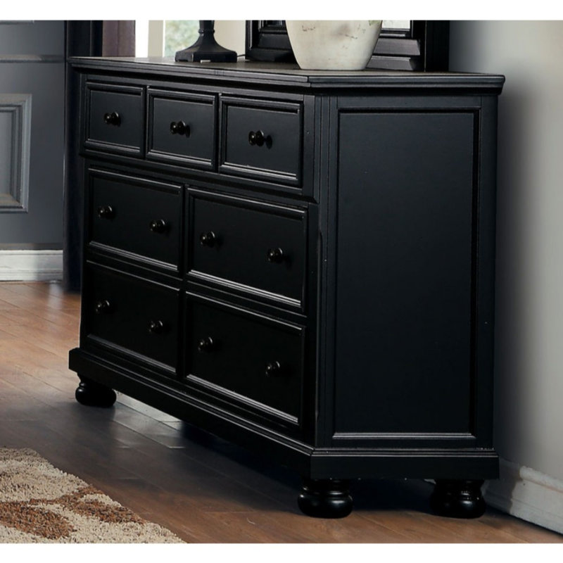Dianna 65.25'' W 7 - Drawer Dresser, Black