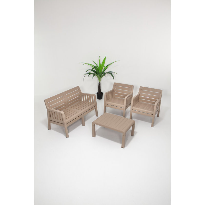 Cardamom Outdoor Table Set, Beige, Beige