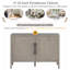 Buffet compact Farmhouse, placage de pin de 47 pouces pour la maison