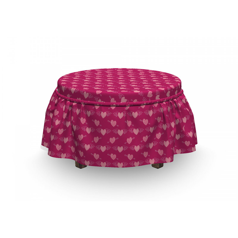 Housse pour repose-pieds doodle love