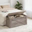 Banc de rangement en bois 39,3 "avec charnières et poignées en métal-743118027-748024587