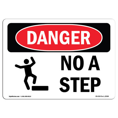 Not A Step Aluminum Sign 12 x 18