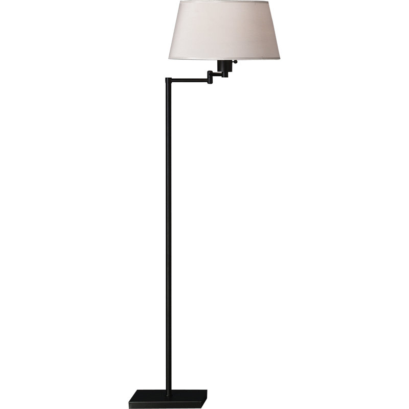 Real Simple Swing Arm Floor Lamp, Matte Black