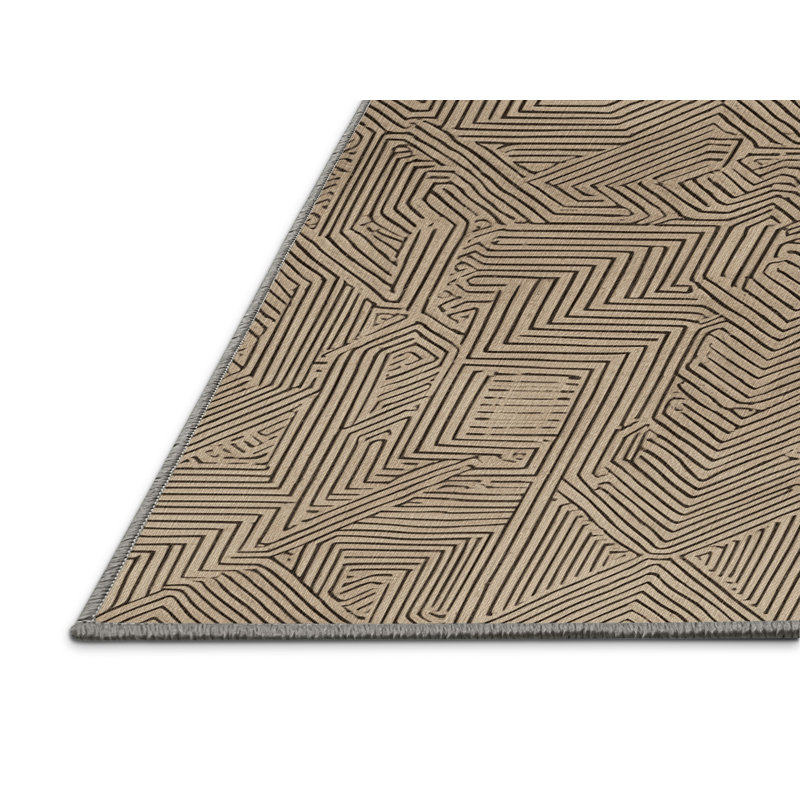 Machine Washable Turkish Gray Area Rug, Rectangle 7' x 9'