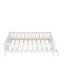 Lit plateforme en bois avec garde-corps, blanc