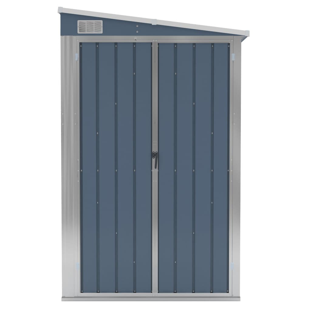 vidaXL Storage Shed Wall-mounted Garden Shed for Backyard Galvanized Steel VidaXL Siding 