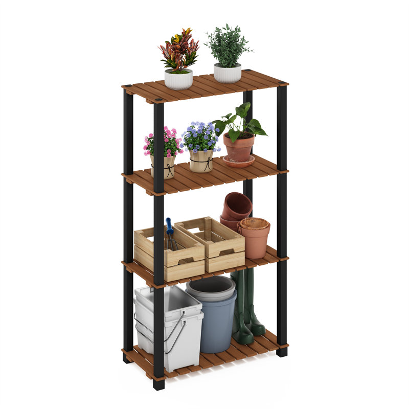 Support pour plante à 4 niveaux avec poteaux carrés