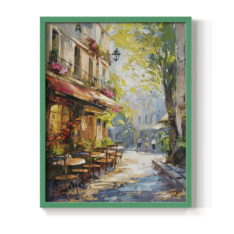 LANDSCAPES Series CECXCVII, reproduction encadrée - bois massif, H 11 po x l 9 po, Vert
