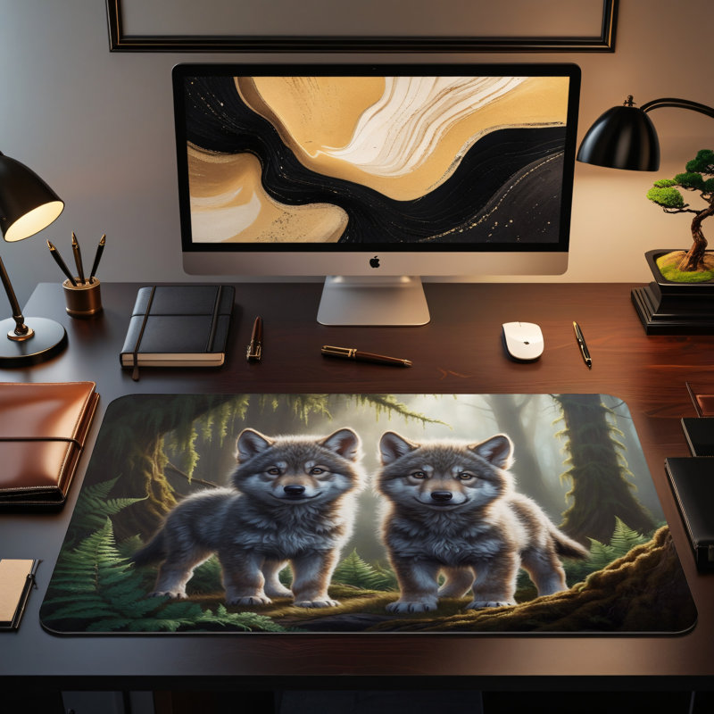 Polyester Desk Pad, 14.4x12.1