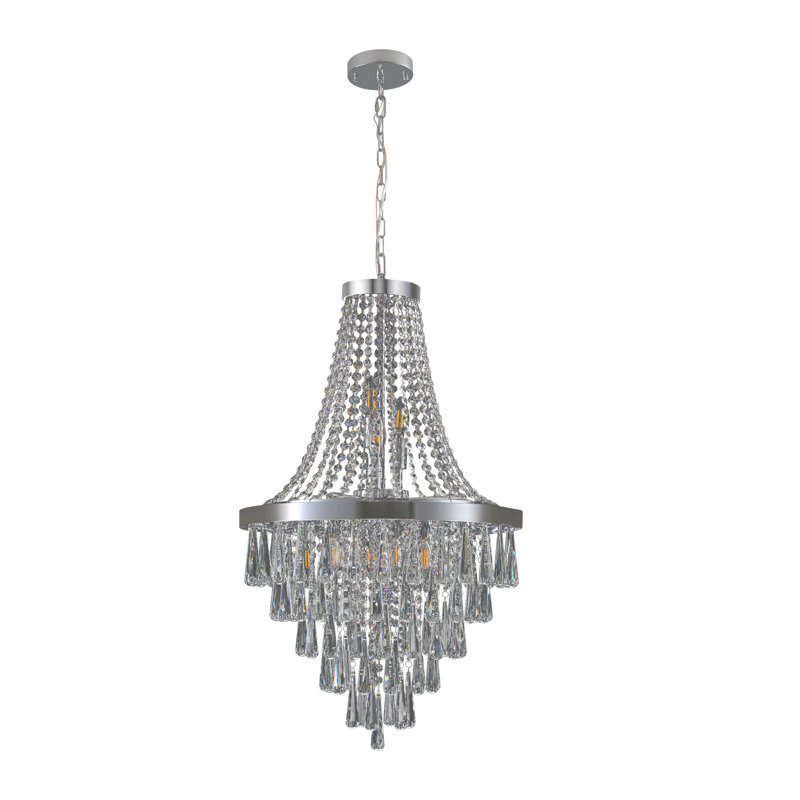 Lustre en cristal 19,7 po Francis avec hauteur de suspension réglable (ampoule non incluse)