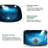 Tempered Glass 16-3/4" L X 16-3/4" W Square Blue Above-Counter Vessel Bathroom Sink With Pop Up Drain And Faucet
